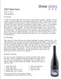 2007 Petite Sirah Fact Sheet